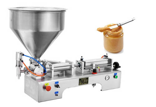 Semi-automatic piston peanut butter filling machine